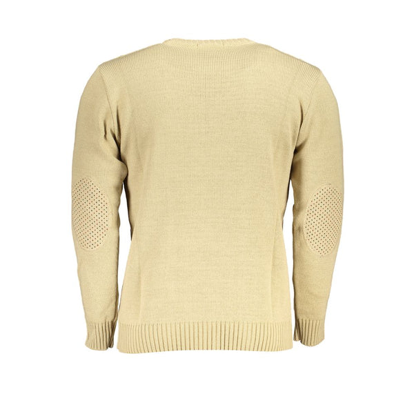 Beige Stoffpullover