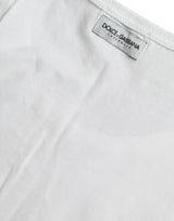 T-shirt de sous-vêtements de couches à cou rond en coton blanc