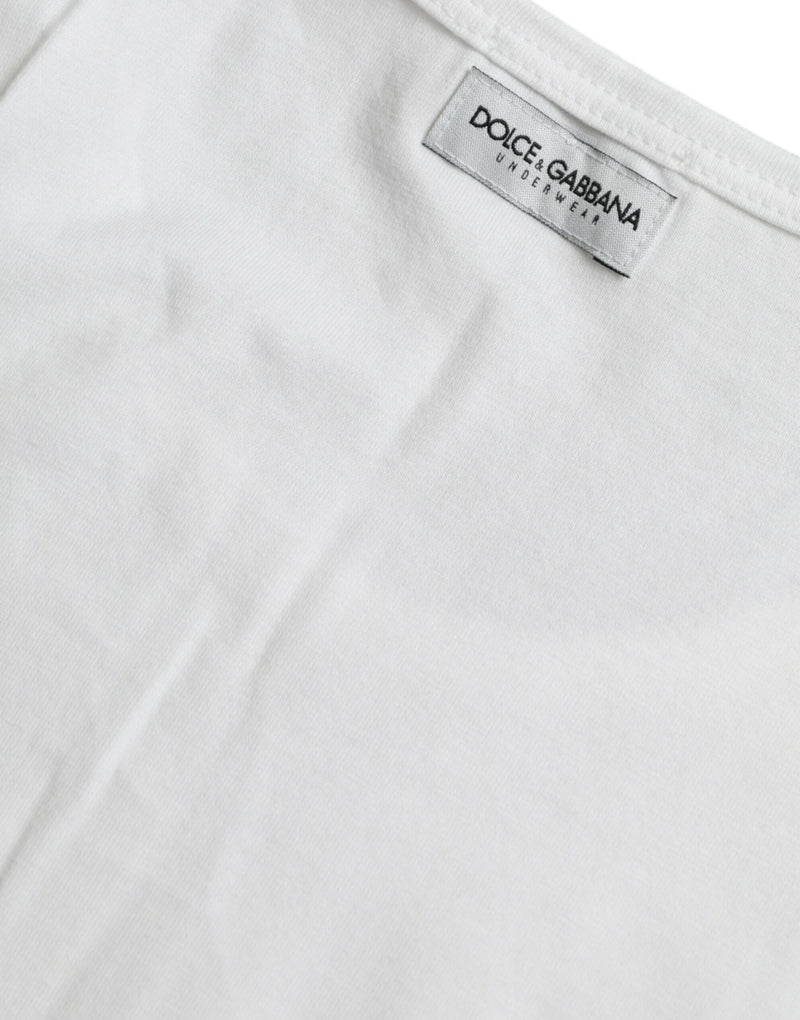 T-shirt bianca in gira di cotone in cotone bianco