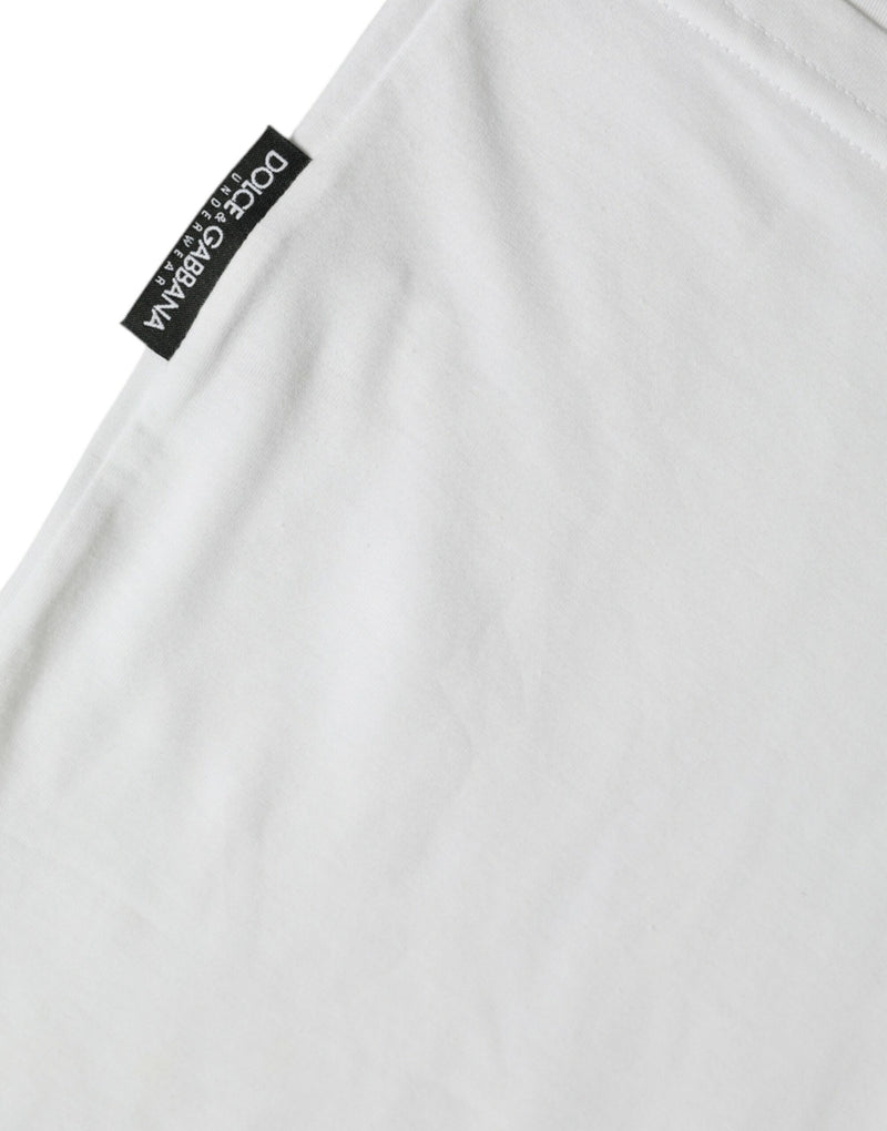 T-shirt de sous-vêtements à manches courtes en coton blanc en V blanc