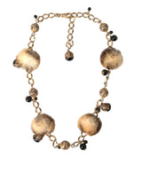 LEOPARDO DE GOORTA LEOPARD FUR Pearl Collier Cinturón de la cadena