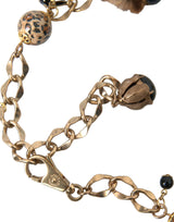 LEOPARDO DE GOORTA LEOPARD FUR Pearl Collier Cinturón de la cadena