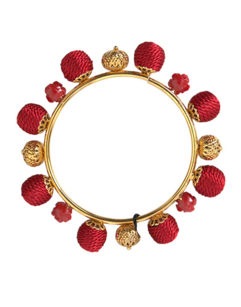 Gold Messing Red Runway Sicilia Natale Roses Armband