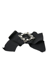 Clip per capelli abbellito in cristallo nero Swarovski