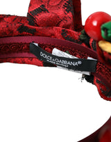 Rouge Cherry Sicile ornée Femmes Hairband Diadem