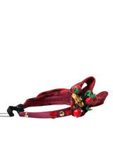 Rouge Cherry Sicile ornée Femmes Hairband Diadem