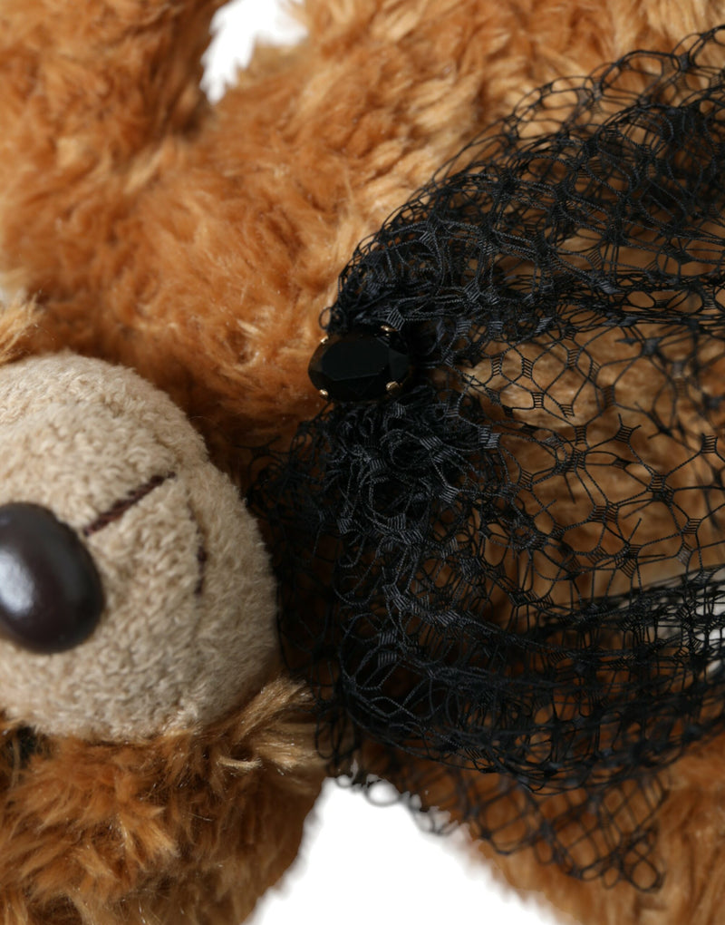 Diadema de la banda de cabello de la corona de la corona del oso de peluche marrón