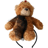 Brunde en peluche en peluche en peluche or Crim Couronne Bande de cheveux diadème