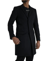 Veste de trench-coat noire noire