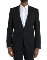 Schwarzer Martini Slim Fit Jacket Coat Blazer