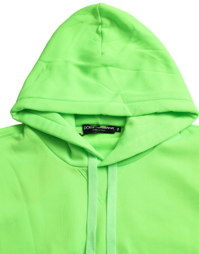 Maglione pullover con cappuccio verde con cappuccio neon