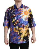 Camisa informal de algodón con estampado de luminarie multicolor