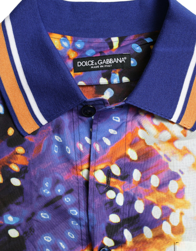 Camisa informal de algodón con estampado de luminarie multicolor