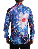 Chemise à martini slim de luminarie multicolore