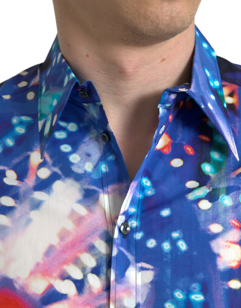 Chemise à martini slim de luminarie multicolore