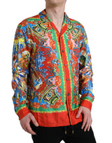 Chemise décontractée à motifs multicolores