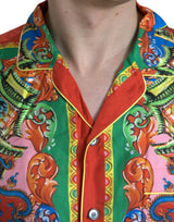 Chemise décontractée à motifs multicolores