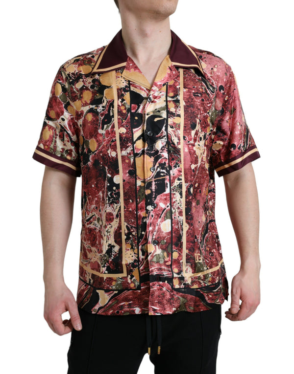 Multicolor -Button Down Seidenhemd