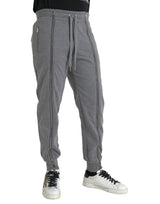 Pantalon pantalon skinny jogger en coton gris