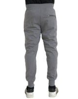 Pantaloni della tuta magri di cotone grigio