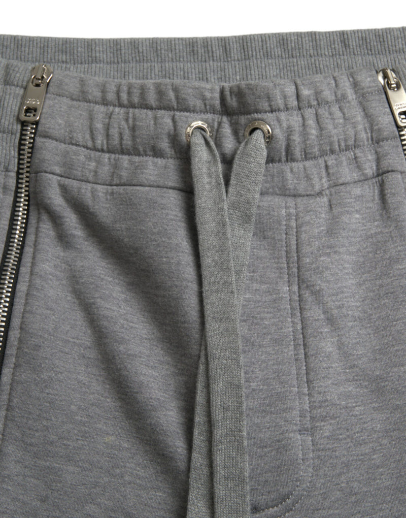 Jogger de algodón gris pantalones de chándal flaco