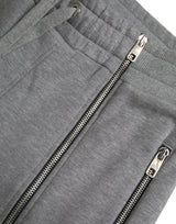 Jogger de algodón gris pantalones de chándal flaco