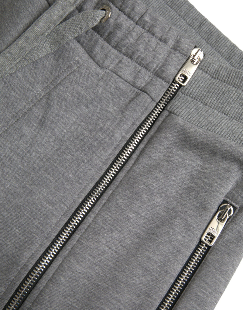 Jogger de algodón gris pantalones de chándal flaco