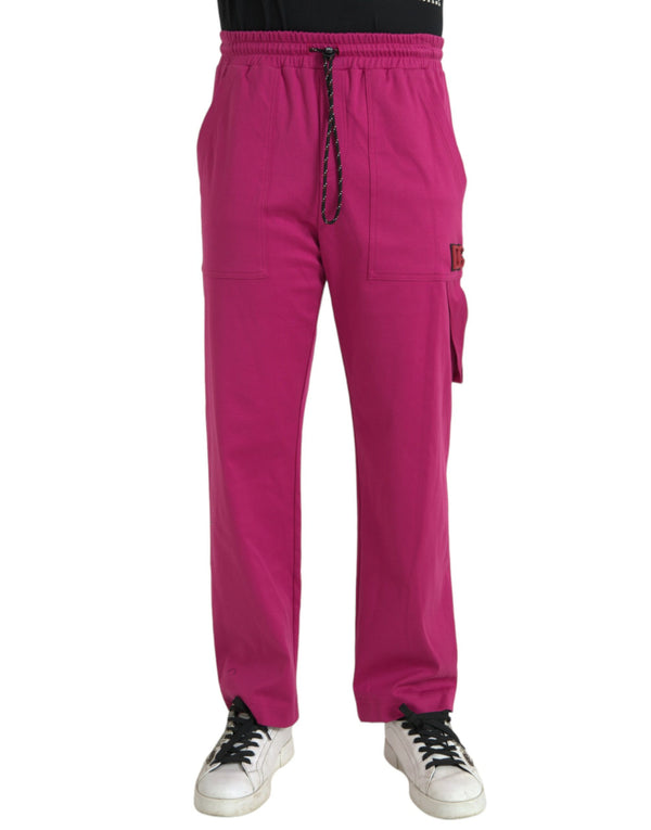 Pink Logo Cargo Cotton Jogger Jogginghose Hosen