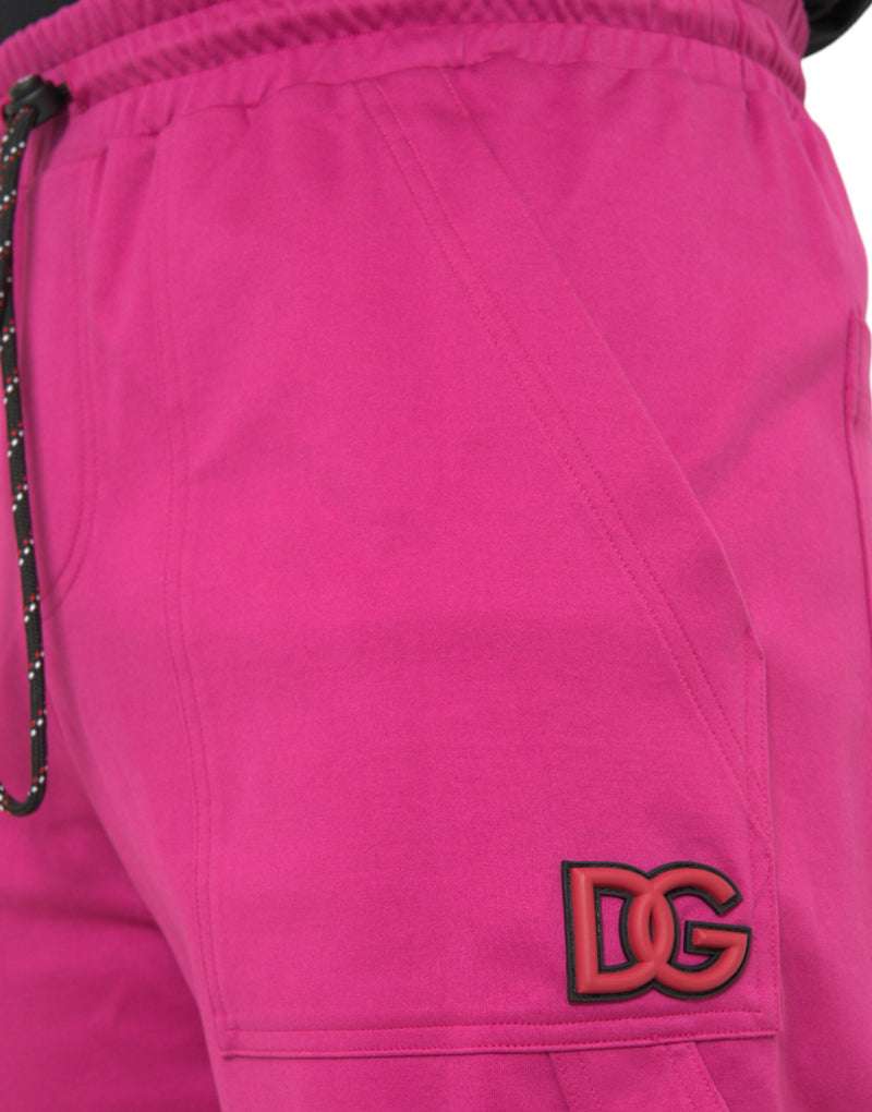 Pink Logo Cargo Cotton Jogger Jogginghose Hosen