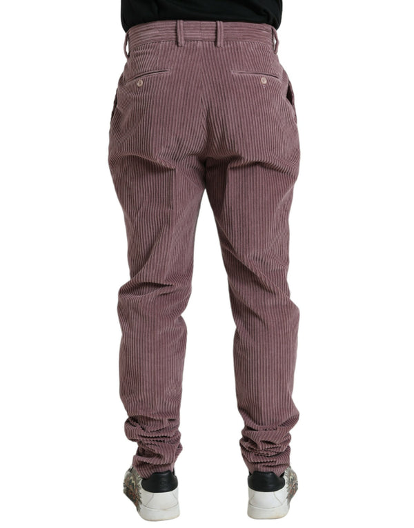 Pantalon maigre étiré de coton en velours violet