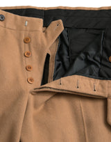 Beige Kaschmir Männer gerade Fit Kleiderhose