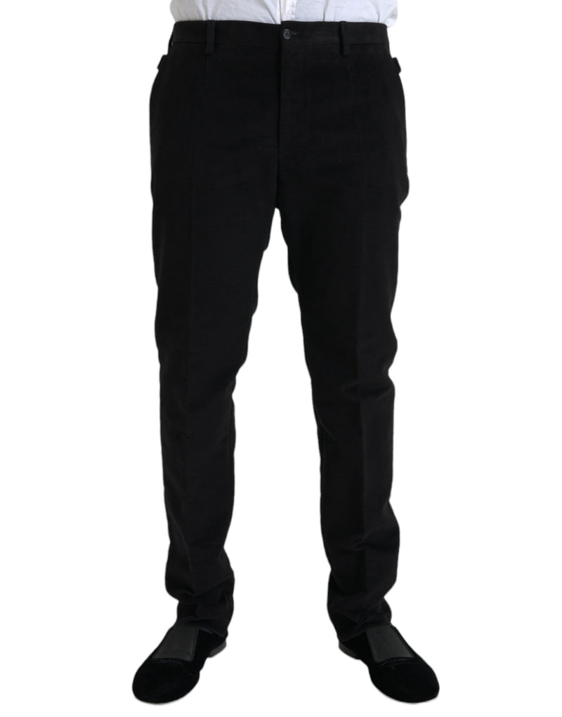 Pantalon maigre en velours noir