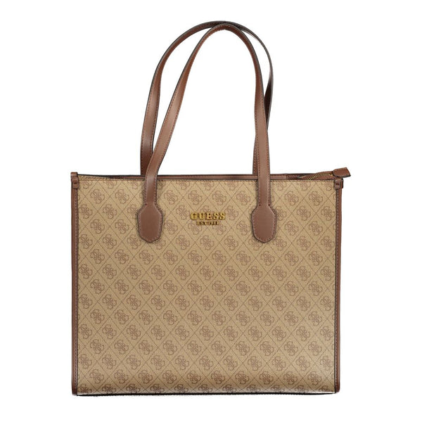 Beige Polyethylenhandtasche