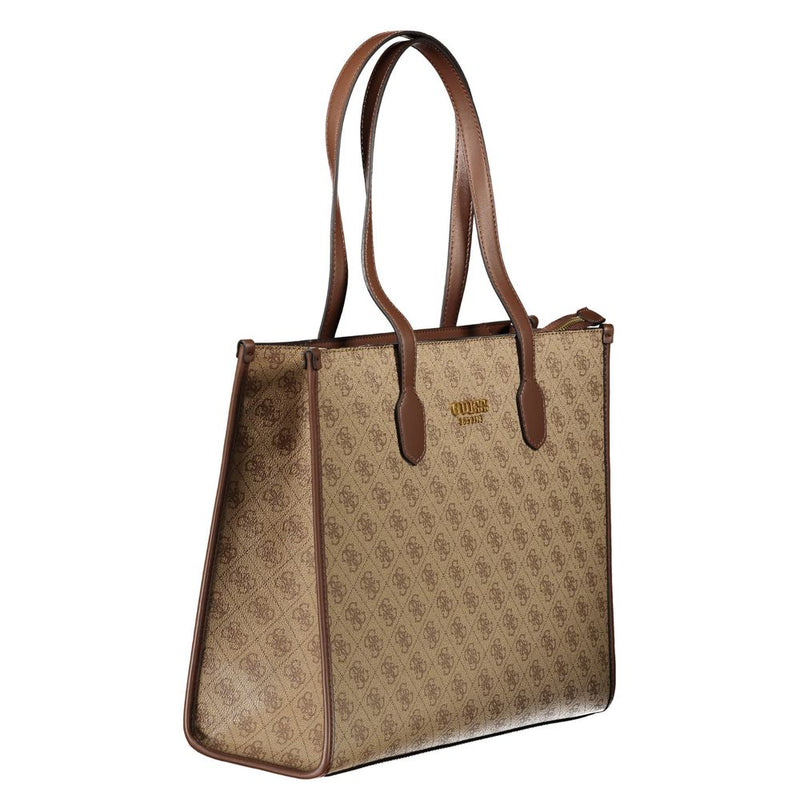 Beige Polyethylenhandtasche