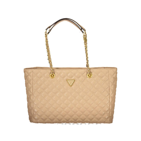 Beige Polyethylenhandtasche