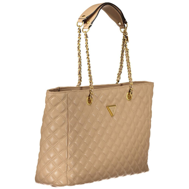 Beige Polyethylenhandtasche