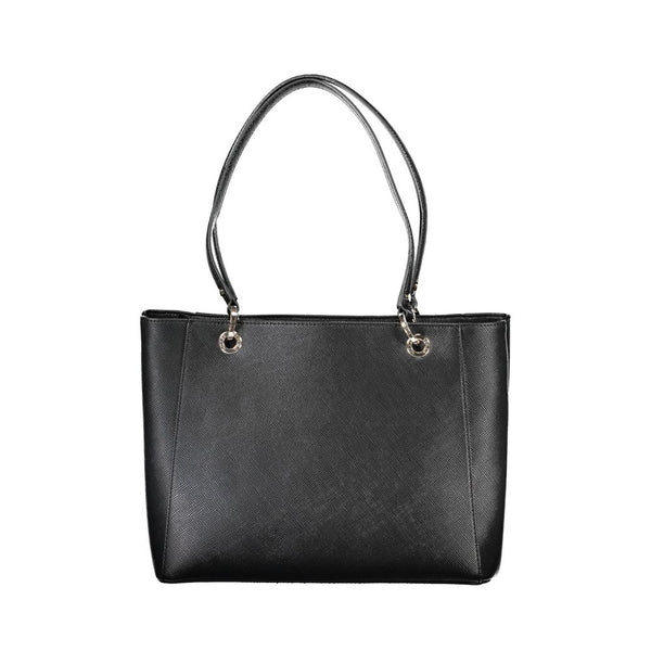 Schwarze Polyethylenhandtasche