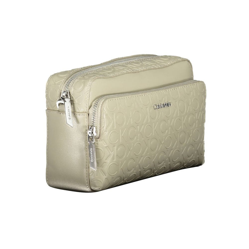 Beige Polyester Handbag