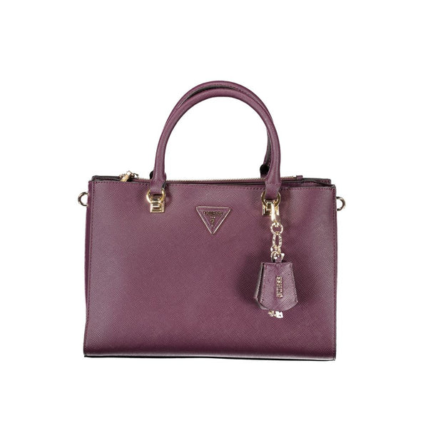 Lila Polyethylenhandtasche