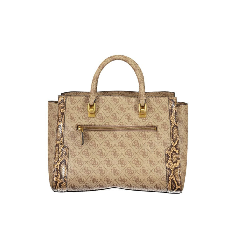 Beige Polyethylenhandtasche