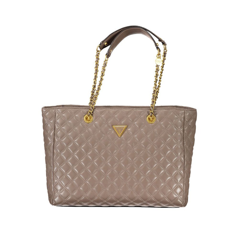 Beige Polyethylenhandtasche