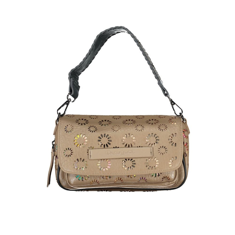 Beige Polyethylenhandtasche