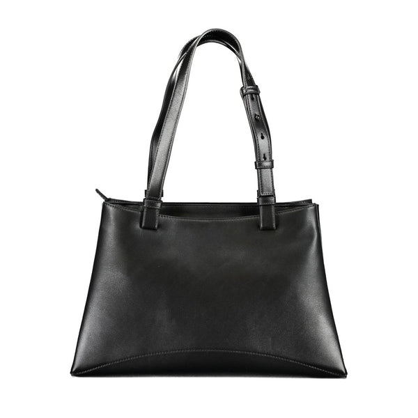 Schwarze Polyethylenhandtasche