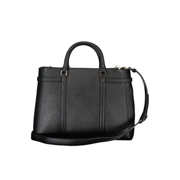 Schwarze Polyethylenhandtasche