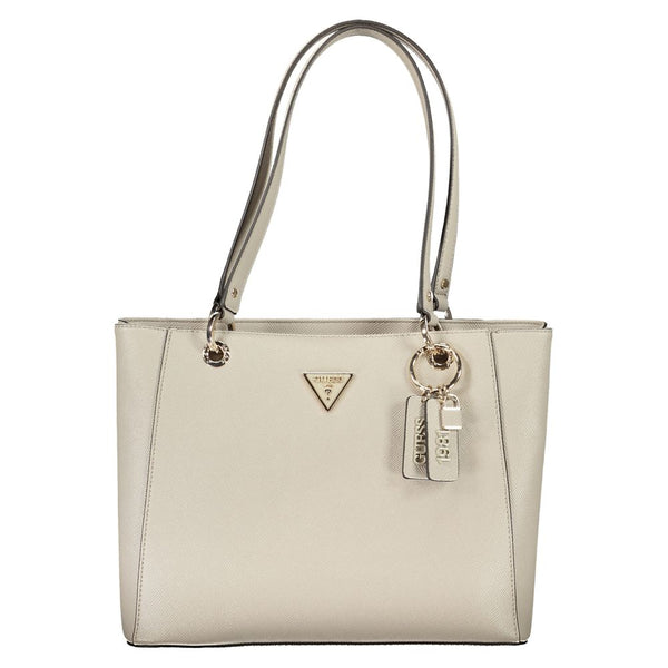 Beige Polyethylenhandtasche