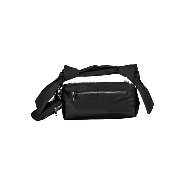 Schwarze Polyesterhandtasche