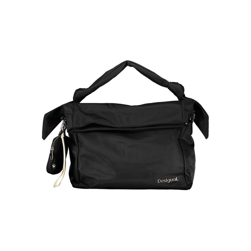 Schwarze Polyesterhandtasche