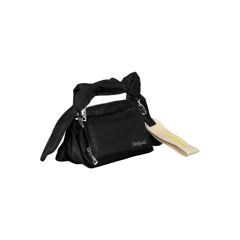 Schwarze Polyesterhandtasche