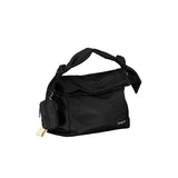 Schwarze Polyesterhandtasche