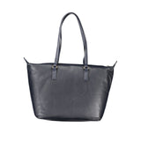 Blue Polyester Handbag